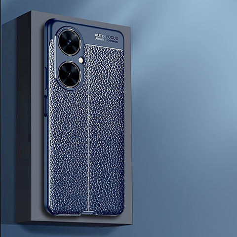 Funda Silicona Goma de Cuero Carcasa WL1 para Huawei Nova 11i Azul