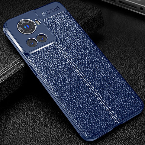 Funda Silicona Goma de Cuero Carcasa WL1 para OnePlus 10R 5G Azul