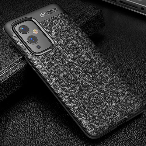 Funda Silicona Goma de Cuero Carcasa WL1 para OnePlus 9 5G Negro