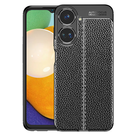 Funda Silicona Goma de Cuero Carcasa WL1 para Realme 10 Pro 5G Negro