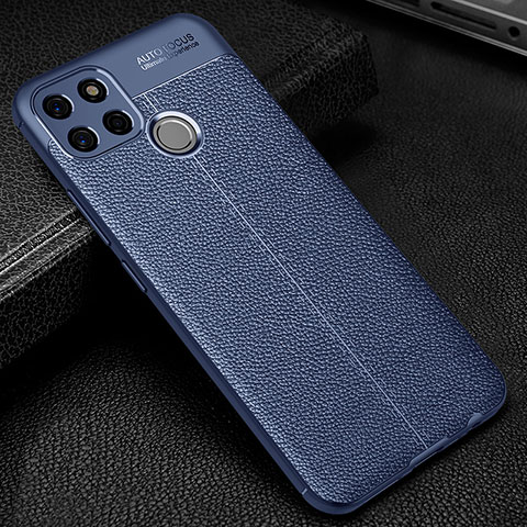 Funda Silicona Goma de Cuero Carcasa WL1 para Realme 7i RMX2193 Azul