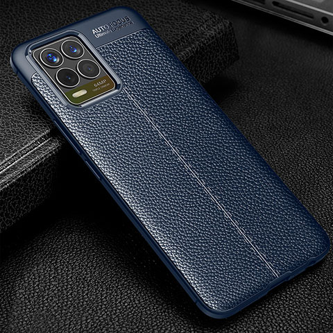 Funda Silicona Goma de Cuero Carcasa WL1 para Realme 8 4G Azul