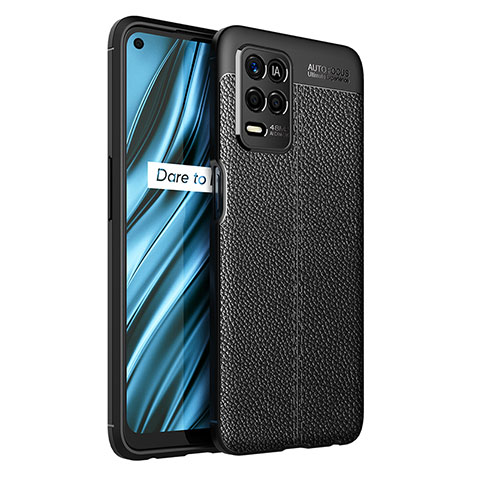 Funda Silicona Goma de Cuero Carcasa WL1 para Realme 8 5G Negro