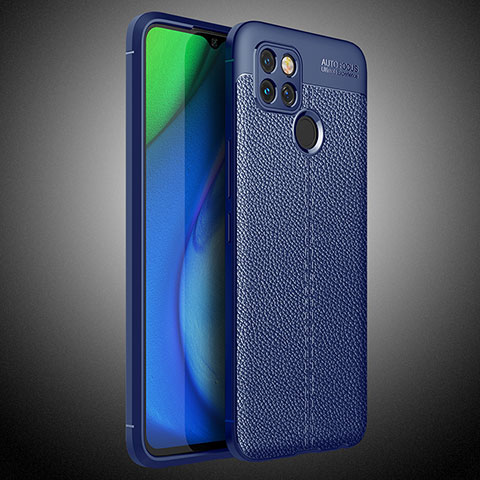 Funda Silicona Goma de Cuero Carcasa WL1 para Realme Q2i 5G Azul