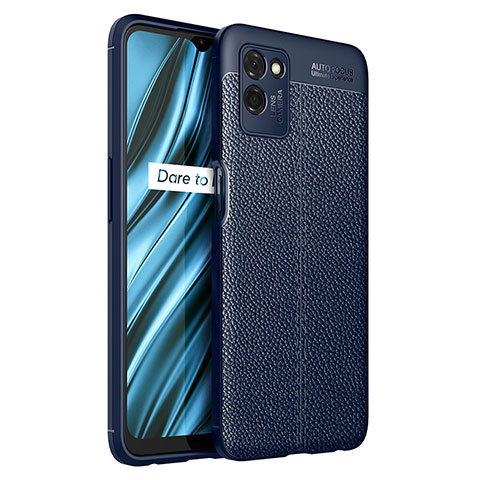 Funda Silicona Goma de Cuero Carcasa WL1 para Realme V11s 5G Azul