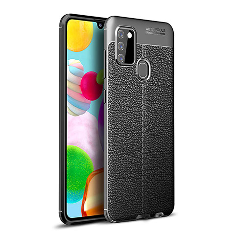 Funda Silicona Goma de Cuero Carcasa WL1 para Samsung Galaxy A21s Negro