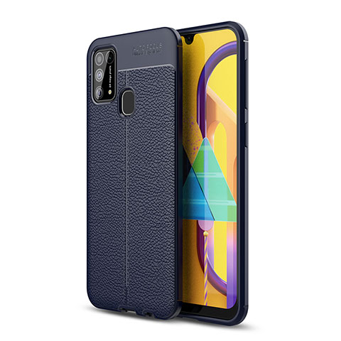 Funda Silicona Goma de Cuero Carcasa WL1 para Samsung Galaxy M21s Azul