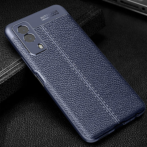 Funda Silicona Goma de Cuero Carcasa WL1 para Vivo iQOO Z5x 5G Azul