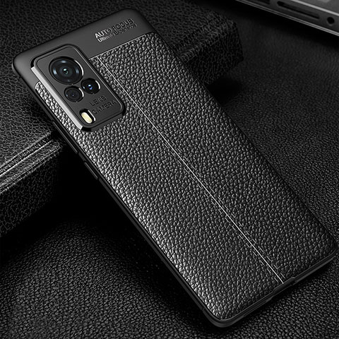 Funda Silicona Goma de Cuero Carcasa WL1 para Vivo X60 Pro 5G Negro