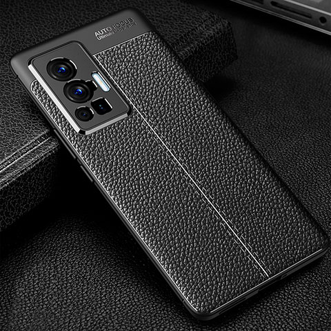 Funda Silicona Goma de Cuero Carcasa WL1 para Vivo X70 Pro 5G Negro