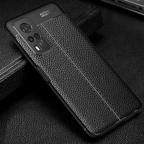 Funda Silicona Goma de Cuero Carcasa WL1 para Vivo Y53s 4G Negro