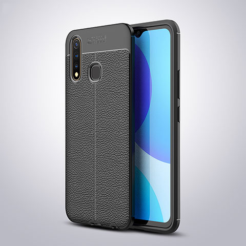 Funda Silicona Goma de Cuero Carcasa WL1 para Vivo Y5s Negro