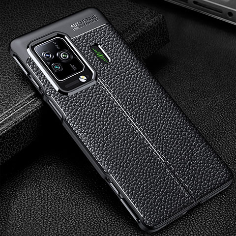 Funda Silicona Goma de Cuero Carcasa WL1 para Xiaomi Black Shark 5 Pro 5G Negro