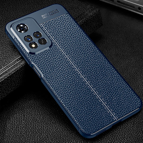 Funda Silicona Goma de Cuero Carcasa WL1 para Xiaomi Mi 11i 5G (2022) Azul