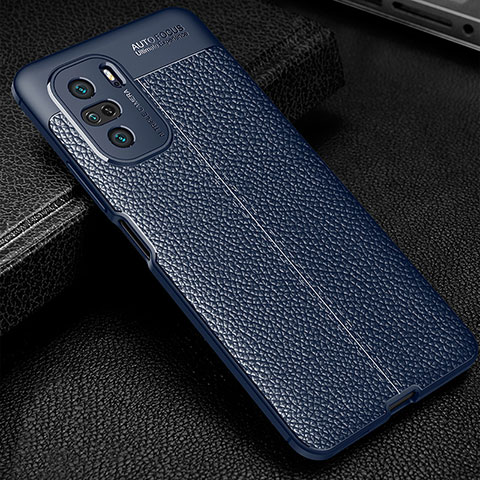 Funda Silicona Goma de Cuero Carcasa WL1 para Xiaomi Poco F3 5G Azul