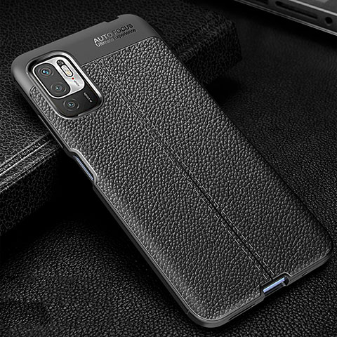 Funda Silicona Goma de Cuero Carcasa WL1 para Xiaomi POCO M3 Pro 5G Negro