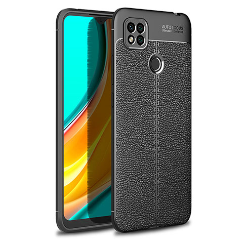 Funda Silicona Goma de Cuero Carcasa WL1 para Xiaomi Redmi 9C Negro