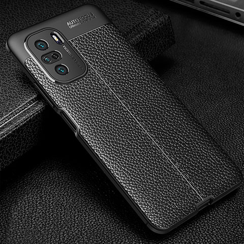 Funda Silicona Goma de Cuero Carcasa WL1 para Xiaomi Redmi K40 5G Negro