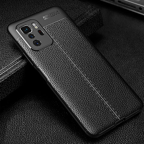 Funda Silicona Goma de Cuero Carcasa WL1 para Xiaomi Redmi Note 10 Pro 5G Negro