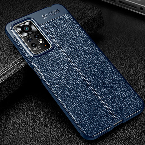 Funda Silicona Goma de Cuero Carcasa WL1 para Xiaomi Redmi Note 11 Pro 5G Azul