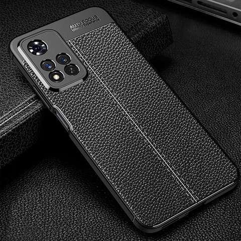 Funda Silicona Goma de Cuero Carcasa WL1 para Xiaomi Redmi Note 11 Pro+ Plus 5G Negro