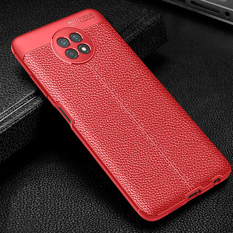 Funda Silicona Goma de Cuero Carcasa WL1 para Xiaomi Redmi Note 9 5G Rojo