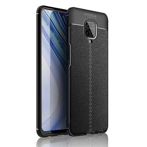 Funda Silicona Goma de Cuero Carcasa WL1 para Xiaomi Redmi Note 9 Pro Max Negro