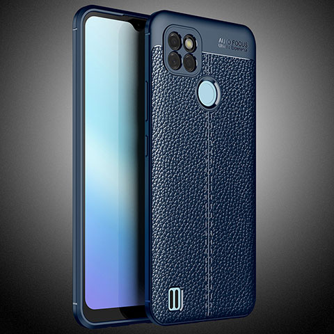 Funda Silicona Goma de Cuero Carcasa WL2 para Realme C25Y Azul