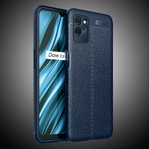 Funda Silicona Goma de Cuero Carcasa WL2 para Realme V11 5G Azul