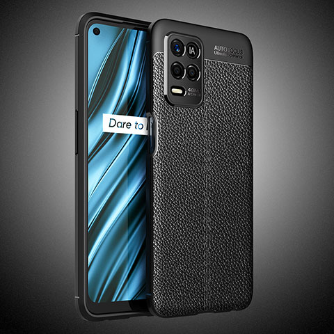 Funda Silicona Goma de Cuero Carcasa WL2 para Realme V13 5G Negro