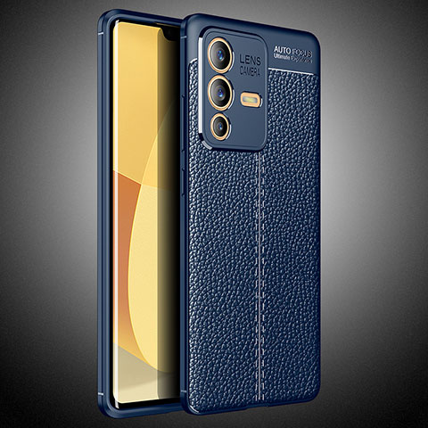 Funda Silicona Goma de Cuero Carcasa WL2 para Vivo V23 Pro 5G Azul