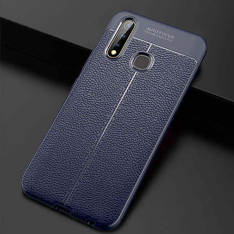 Funda Silicona Goma de Cuero Carcasa WL2 para Vivo Y19 Azul