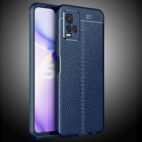 Funda Silicona Goma de Cuero Carcasa WL2 para Vivo Y21G Azul