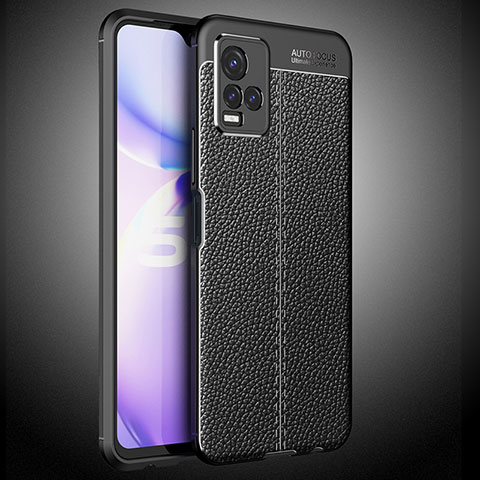 Funda Silicona Goma de Cuero Carcasa WL2 para Vivo Y21G Negro