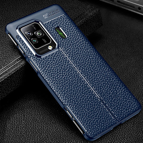 Funda Silicona Goma de Cuero Carcasa WL2 para Xiaomi Black Shark 5 5G Azul