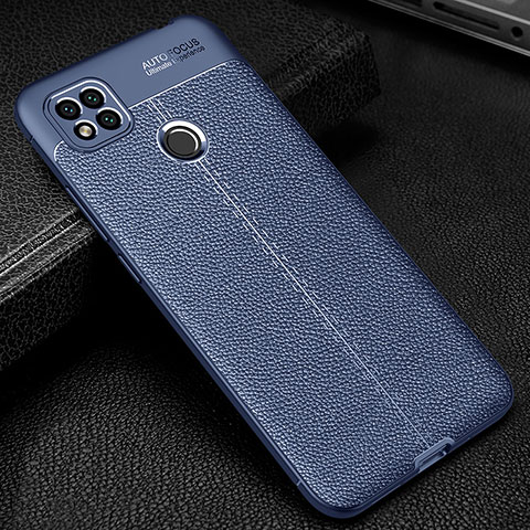 Funda Silicona Goma de Cuero Carcasa WL2 para Xiaomi Redmi 9C Azul