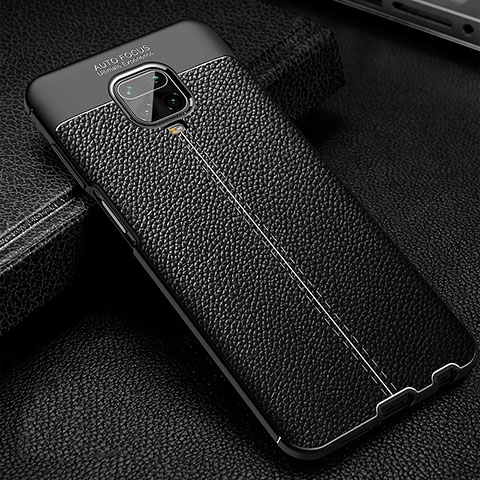 Funda Silicona Goma de Cuero Carcasa WL2 para Xiaomi Redmi Note 9 Pro Max Negro