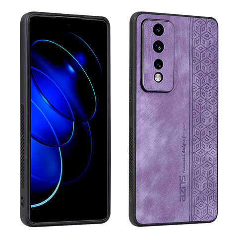 Funda Silicona Goma de Cuero Carcasa YZ1 para Huawei Honor 80 GT 5G Purpura Claro