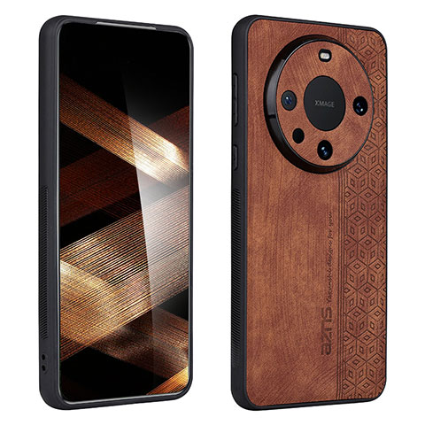 Funda Silicona Goma de Cuero Carcasa YZ1 para Huawei Mate 60 Pro Marron