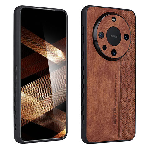 Funda Silicona Goma de Cuero Carcasa YZ1 para Huawei Mate 60 Pro+ Plus Marron