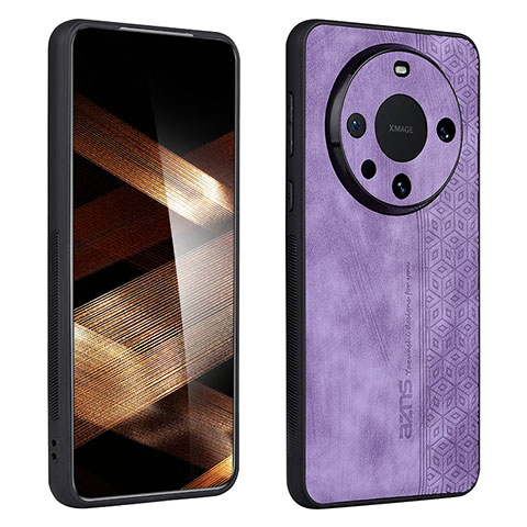 Funda Silicona Goma de Cuero Carcasa YZ1 para Huawei Mate 60 Purpura Claro