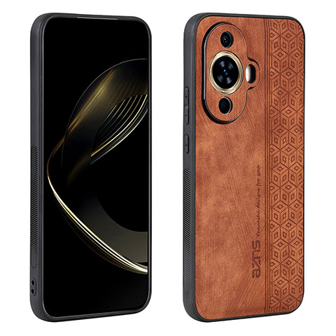 Funda Silicona Goma de Cuero Carcasa YZ1 para Huawei Nova 11 Marron