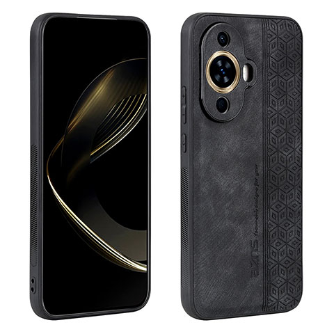 Funda Silicona Goma de Cuero Carcasa YZ1 para Huawei Nova 11 Negro