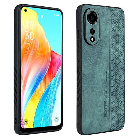 Funda Silicona Goma de Cuero Carcasa YZ1 para Oppo A78 4G Verde