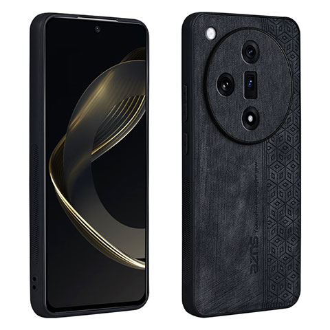 Funda Silicona Goma de Cuero Carcasa YZ1 para Oppo Find X7 5G Negro