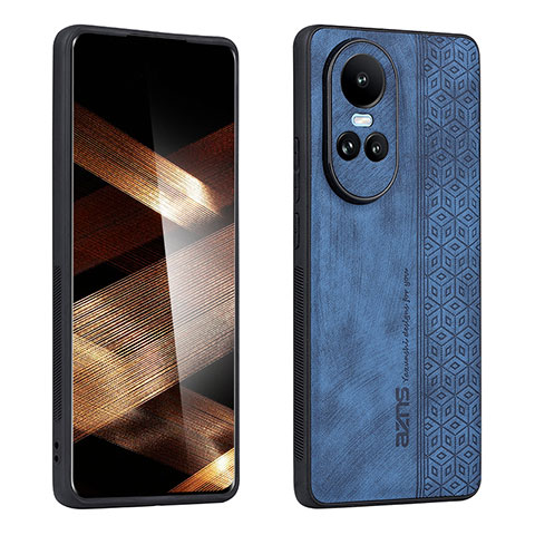 Funda Silicona Goma de Cuero Carcasa YZ1 para Oppo Reno10 Pro 5G Azul