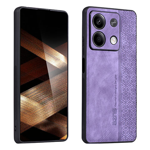 Funda Silicona Goma de Cuero Carcasa YZ1 para Xiaomi Redmi Note 13 5G Purpura Claro