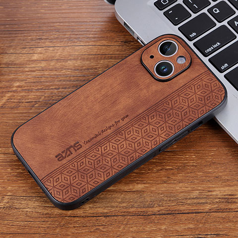 Funda Silicona Goma de Cuero Carcasa YZ2 para Apple iPhone 14 Pro Marron