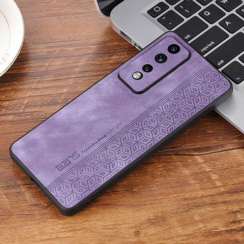 Funda Silicona Goma de Cuero Carcasa YZ2 para Huawei Honor 80 GT 5G Purpura Claro