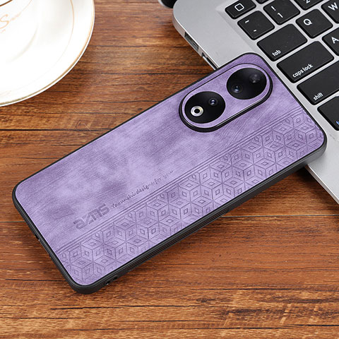 Funda Silicona Goma de Cuero Carcasa YZ2 para Huawei Honor 90 5G Purpura Claro